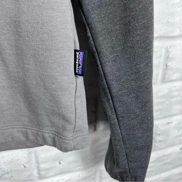 PATAGONIA Grey Line Logo Ridge Crewneck lightweight fleece Men’s Small - Picture 5 of 8